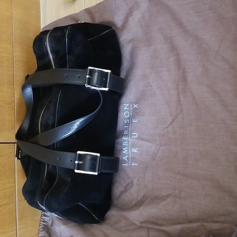Suede Black Shoulder Bag - Picture 13 of 16